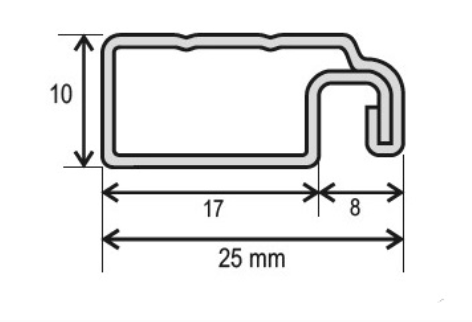 Plastový roh vnitřní pro profil OV 25x10 